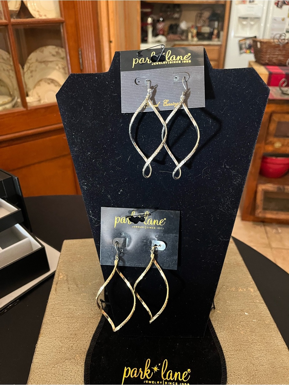 Park Lane Gold Twisted Drop Earrings - Shiny Gold Pair